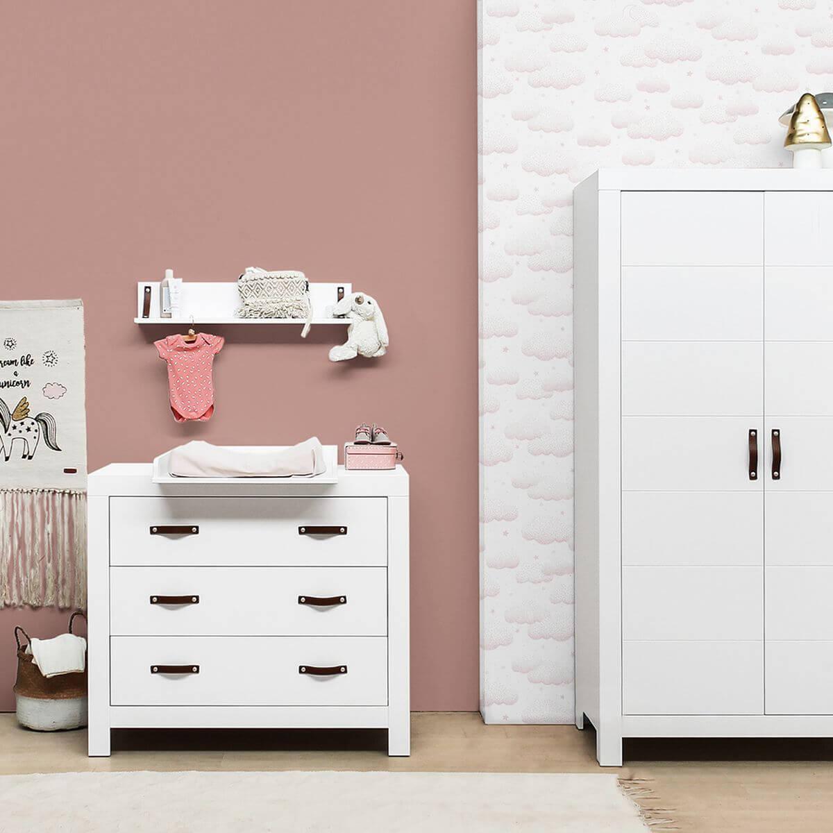 Armoire 2 portes LUCCA Bopita blanc