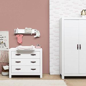 Armoire 2 portes LUCCA Bopita blanc