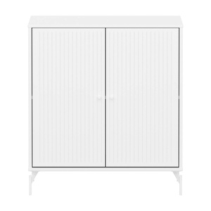 Armoire 2 portes rainures avec pied SAGA Flexa blanc