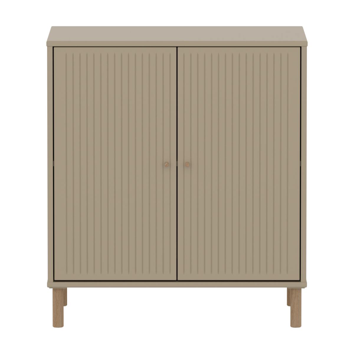 Armoire 2 portes rainures avec pied SAGA Flexa oat oak