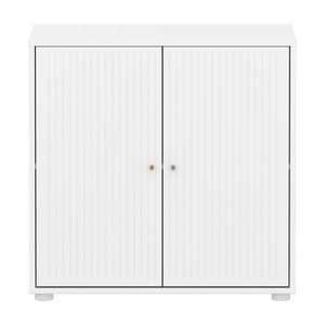 Armoire 2 portes rainures SAGA Flexa blanc oat