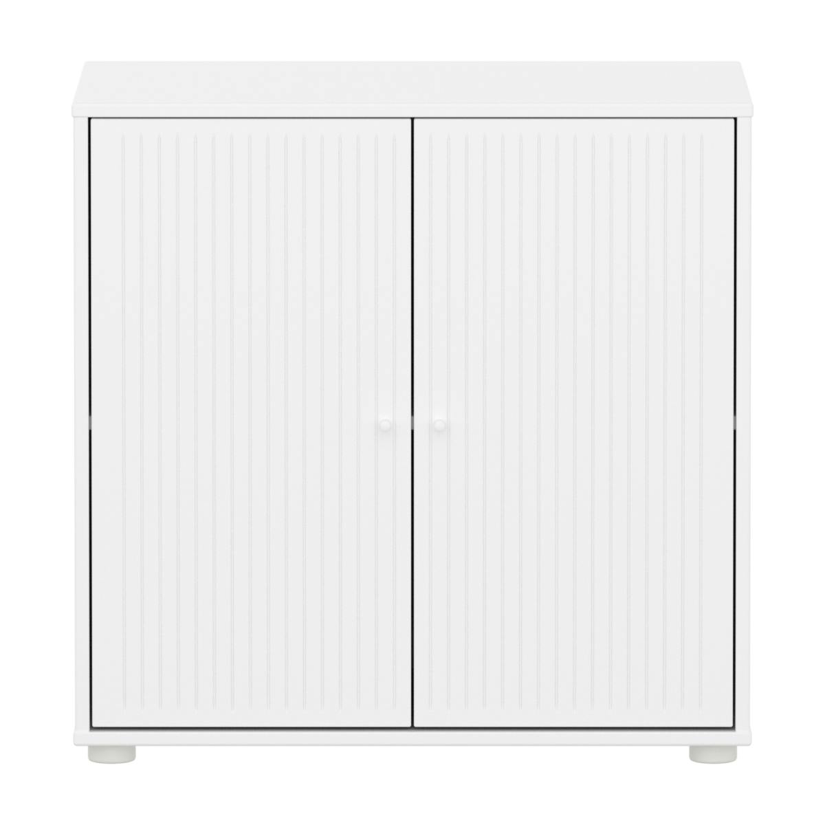Armoire 2 portes rainures SAGA Flexa blanc