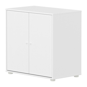 Armoire 2 portes rainures SAGA Flexa blanc