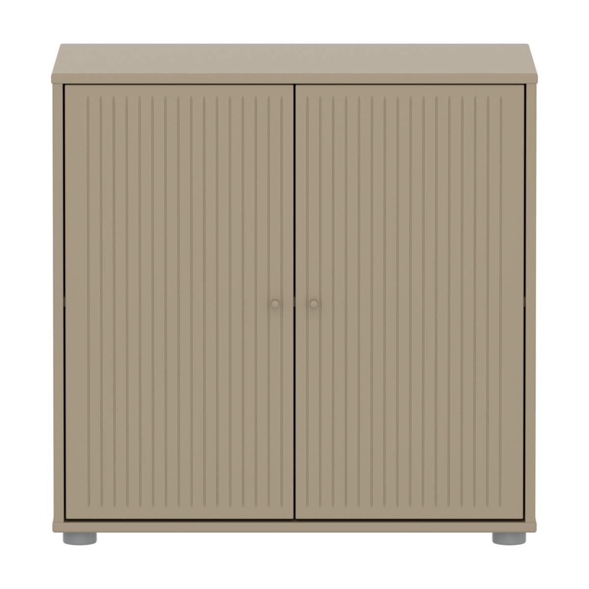 Armoire 2 portes rainures SAGA Flexa oat light grey