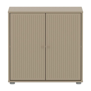 Armoire 2 portes rainures SAGA Flexa oat light grey