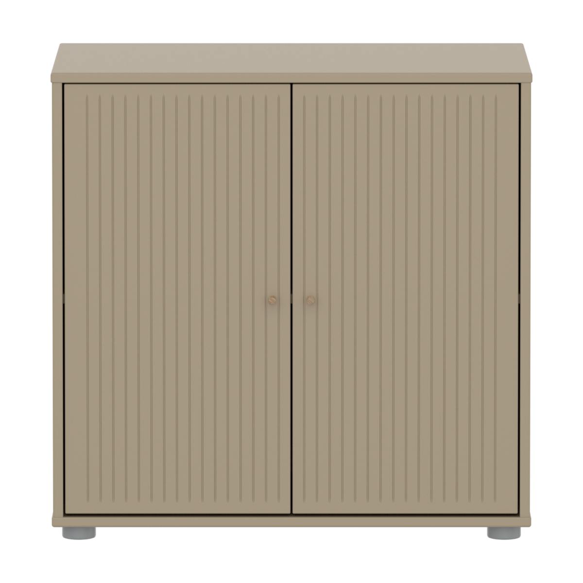Armoire 2 portes rainures SAGA Flexa oat oak light grey