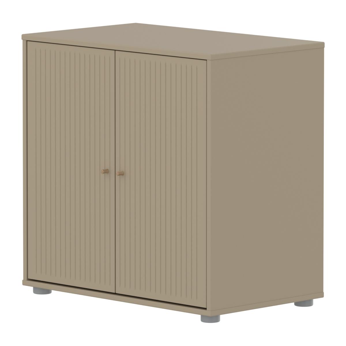 Armoire 2 portes rainures SAGA Flexa oat oak light grey