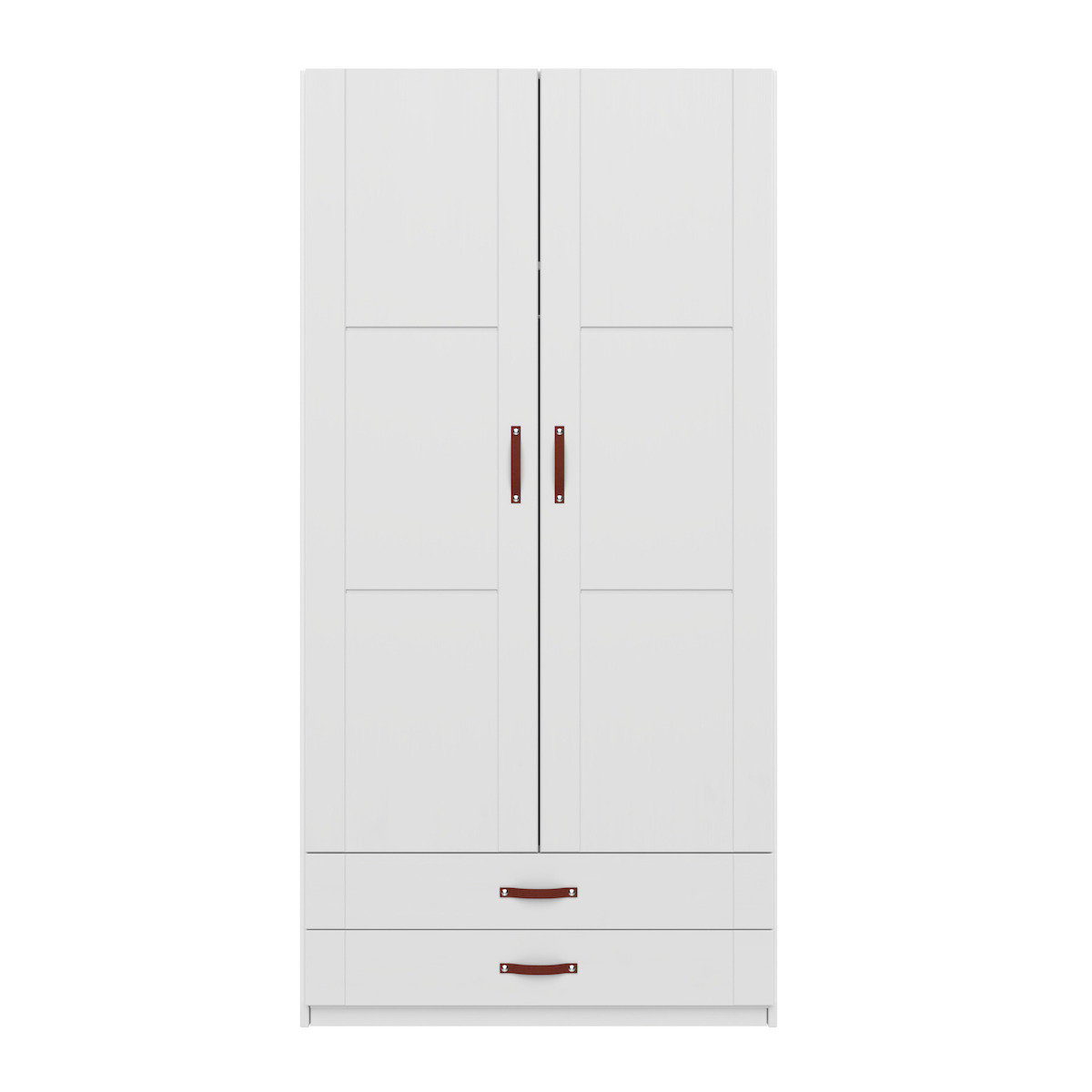 Armoire 2 portes-tiroirs 100cm Lifetime blanc
