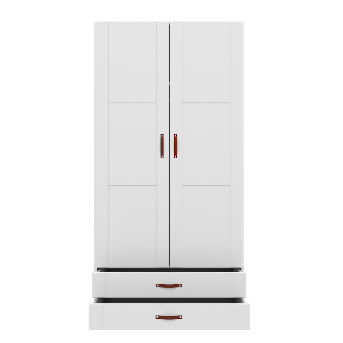 Armoire 2 portes-tiroirs 100cm Lifetime blanc