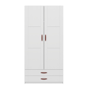 Armoire 2 portes-tiroirs 100cm Lifetime blanc