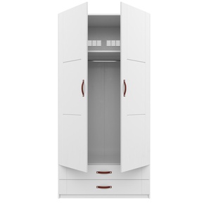 Armoire 2 portes-tiroirs 100cm Lifetime blanc