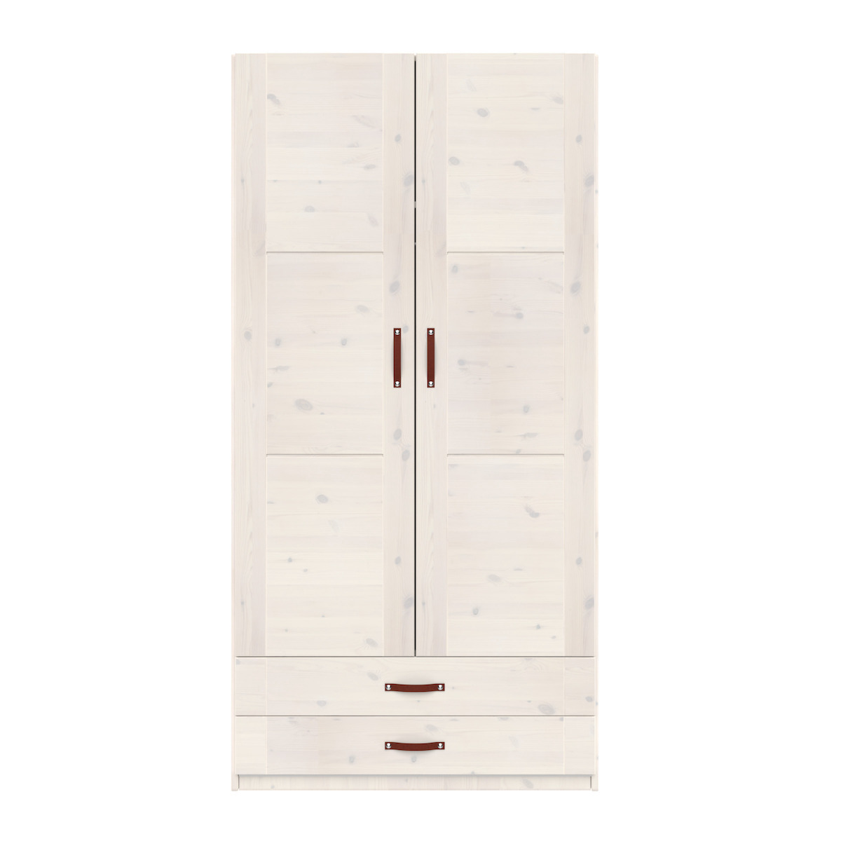 Armoire 2 portes-tiroirs 100cm Lifetime white wash