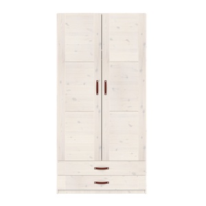Armoire 2 portes-tiroirs 100cm Lifetime white wash