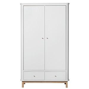 Armoire 2 portes WOOD Oliver Furniture blanc-chêne