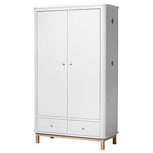 Armoire 2 portes WOOD Oliver Furniture blanc-chêne