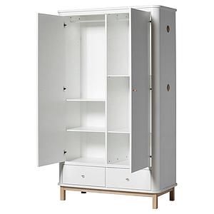 Armoire 2 portes WOOD Oliver Furniture blanc-chêne