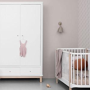 Armoire 2 portes WOOD Oliver Furniture blanc-chêne