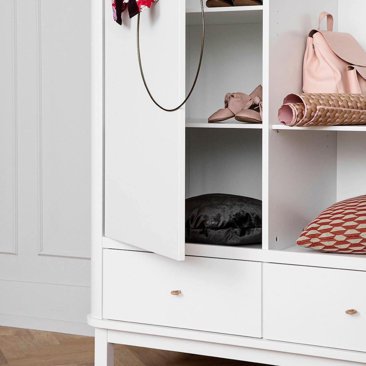 Armoire 2 portes WOOD Oliver Furniture blanc