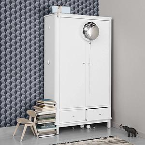 Armoire 2 portes WOOD Oliver Furniture blanc