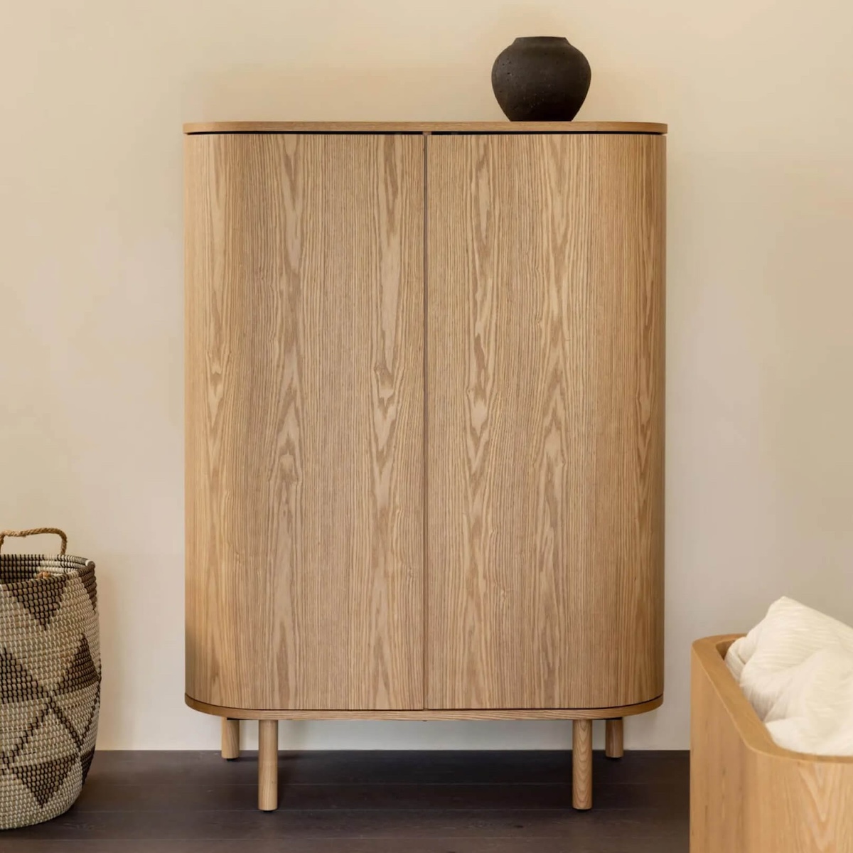 Armoire 2 portes YUME Quax Natural Ash