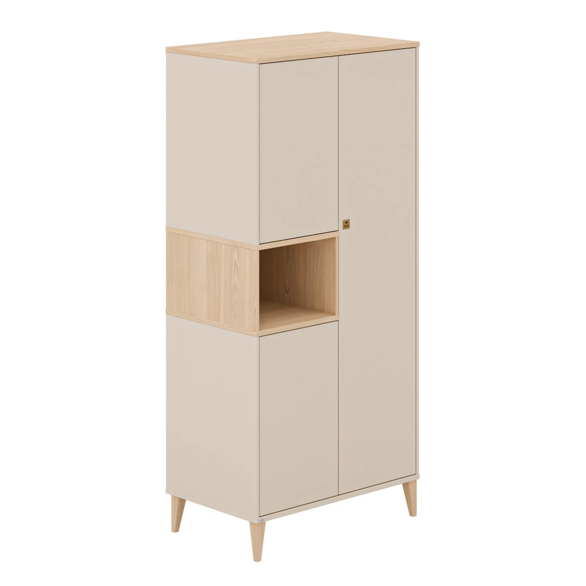 Armoire  3 portes 1 niche MILA & BEN Paidi Beige cashmere-bois scandinave