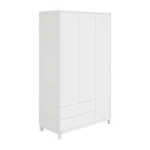 Armoire 3 portes 2 tiroirs OLLI Paidi blanc