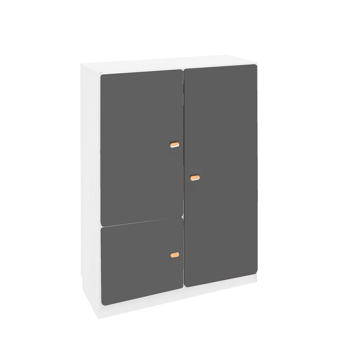 Armoire 3 portes 93x113cm DESTYLE de Breuyn blanc anthracite