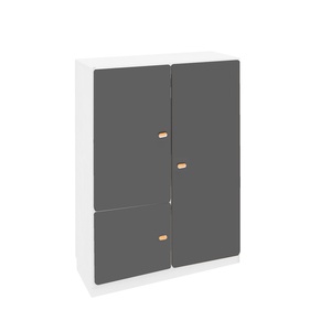 Armoire 3 portes 93x113cm DESTYLE de Breuyn blanc anthracite