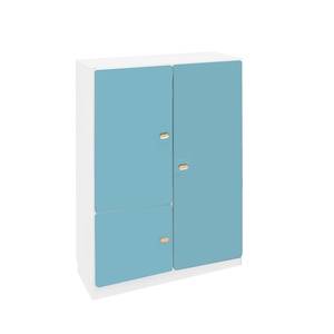 Armoire 3 portes 93x113cm DESTYLE de Breuyn blanc blue