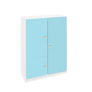 Armoire 3 portes 93x113cm DESTYLE de Breuyn blanc crystal blue