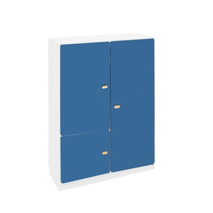 Armoire 3 portes 93x113cm DESTYLE de Breuyn blanc dark blue