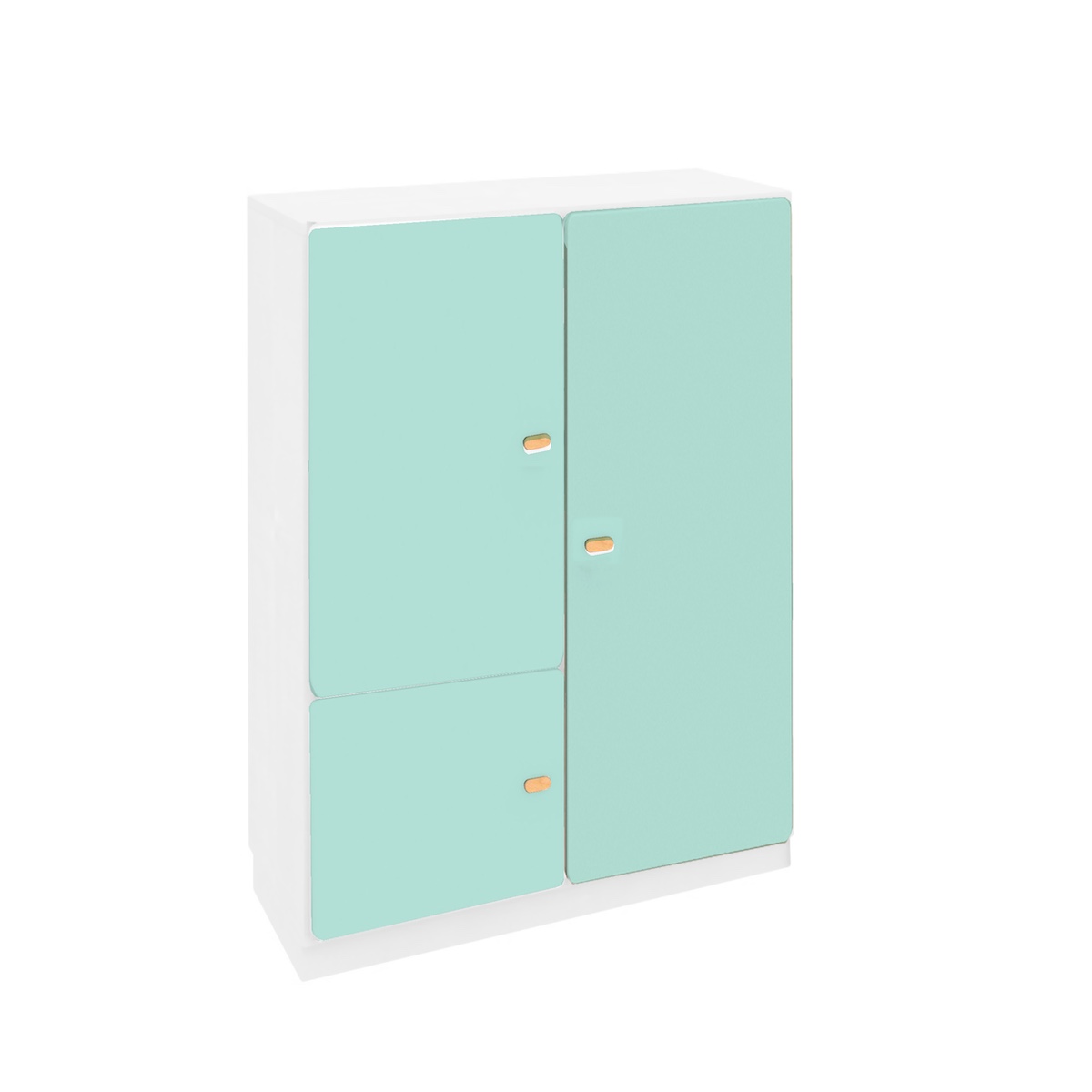 Armoire 3 portes 93x113cm DESTYLE de Breuyn blanc mint