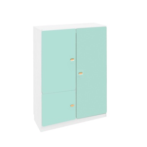 Armoire 3 portes 93x113cm DESTYLE de Breuyn blanc mint