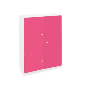 Armoire 3 portes 93x113cm DESTYLE de Breuyn blanc pink