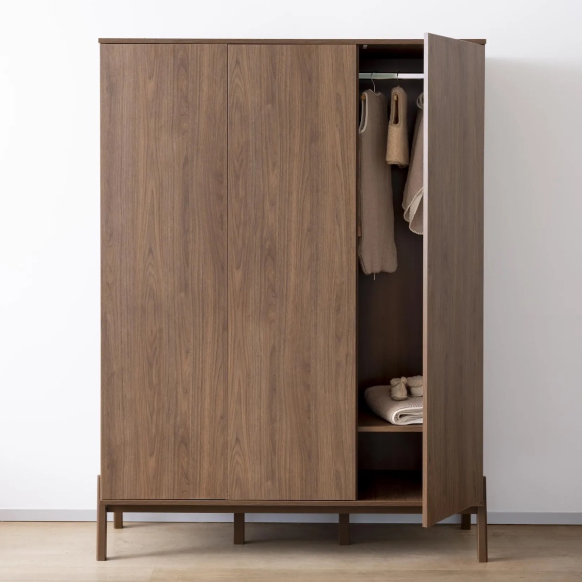 Armoire 3 portes ASHI Quax chataignier