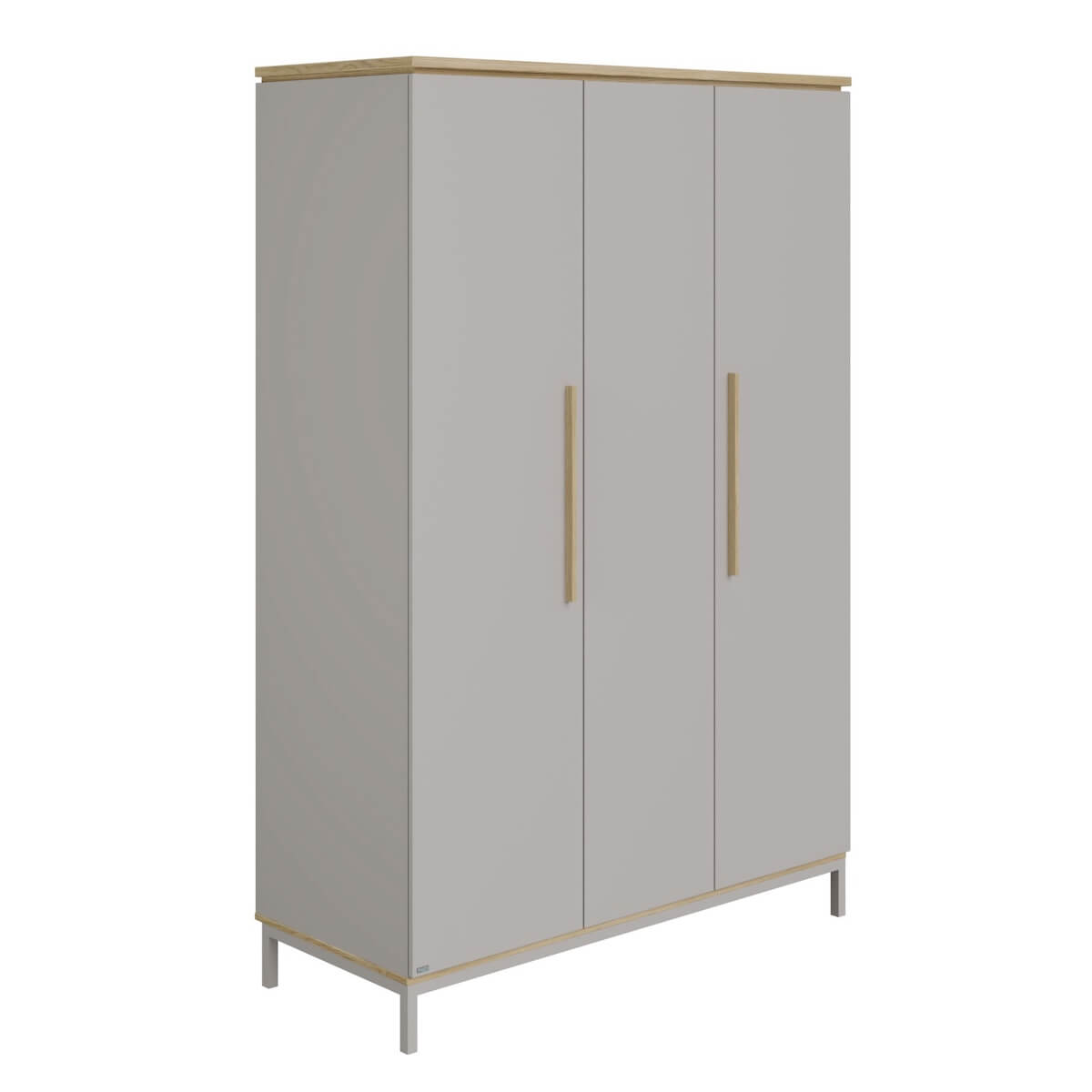 Armoire 3 portes BENNE Paidi Chêne Montana gris ardoise