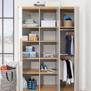 Armoire 3 portes BENNE Paidi Chêne Montana gris ardoise