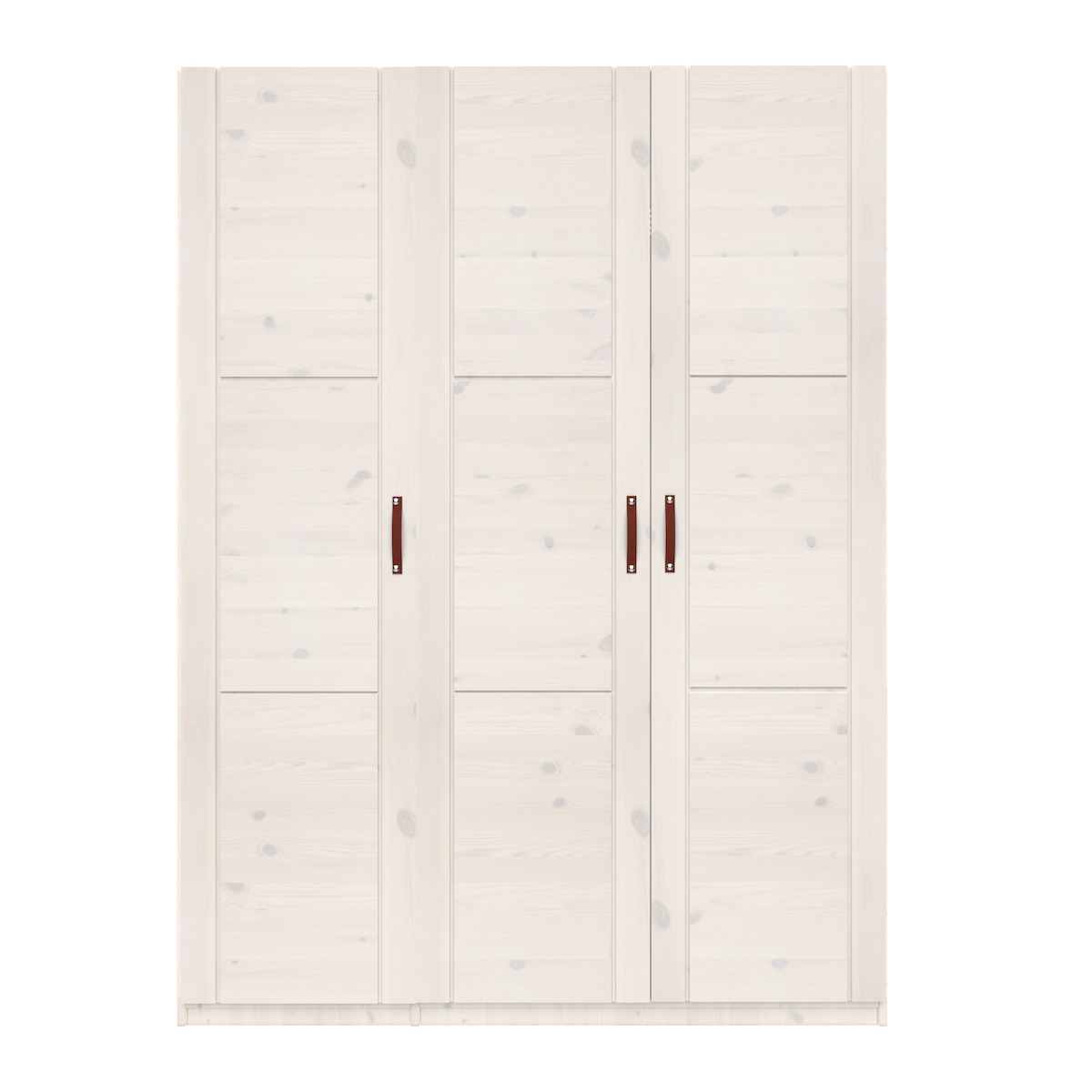 Armoire 3 portes étagères et penderie 150cm Lifetime whitewash
