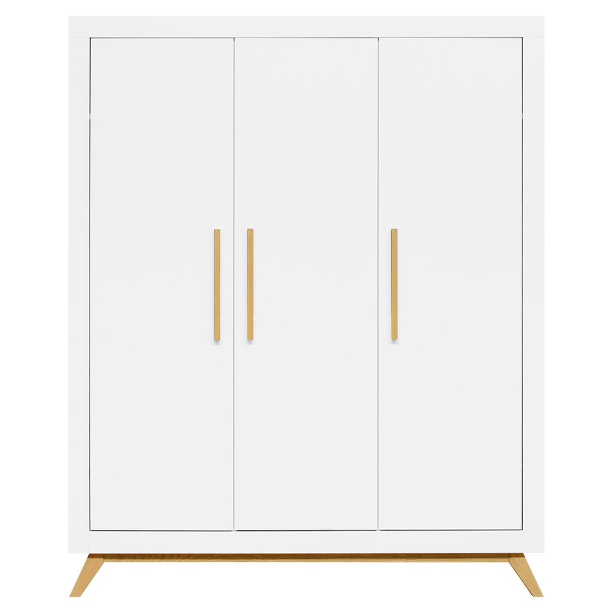 Armoire 3 portes FENNA Bopita blanc-naturel