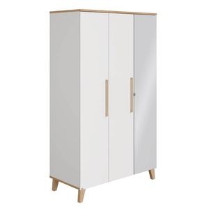 Armoire 3 portes miroir droit OSCAR Paidi Chêne Nebraska-blanc
