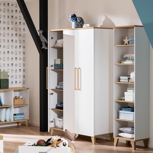Armoire 3 portes miroir droit OSCAR Paidi Chêne Nebraska-blanc