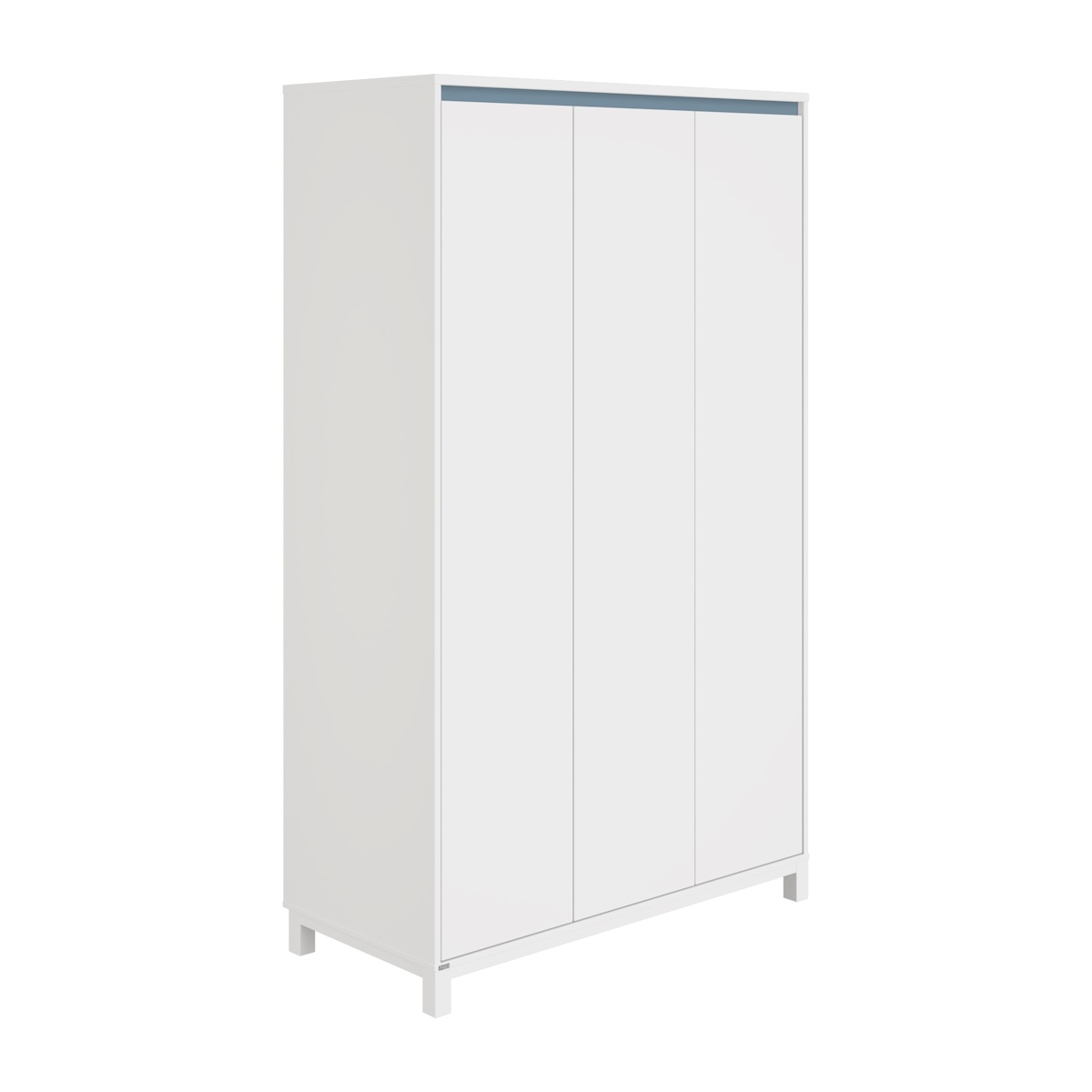 Armoire 3 portes OLLI Paidi blanc bleu mat