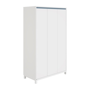 Armoire 3 portes OLLI Paidi blanc bleu mat