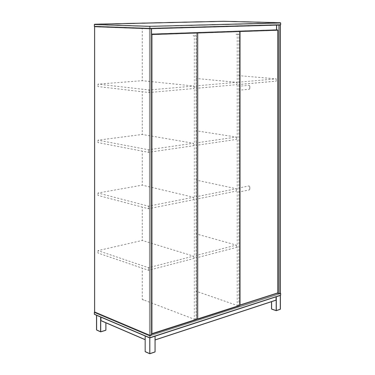 Armoire 3 portes OLLI Paidi blanc gris ardoise
