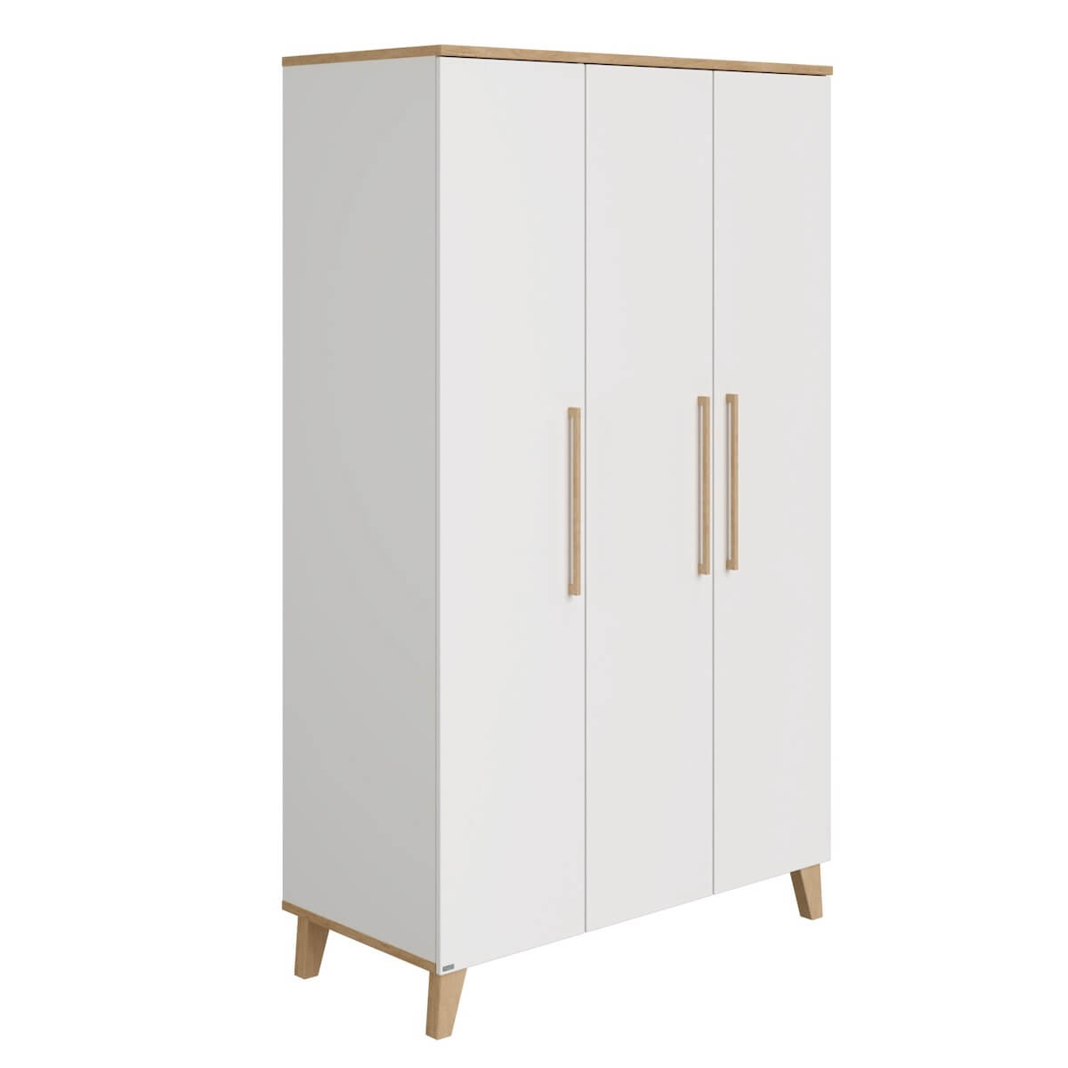 Armoire 3 portes simple OSCAR Paidi Chêne Nebraska-blanc