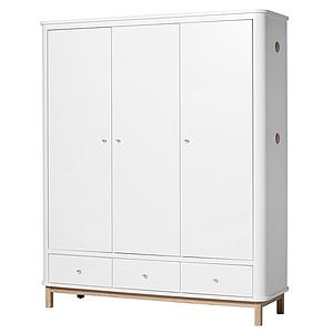 Armoire 3 portes WOOD Oliver Furniture blanc-chêne