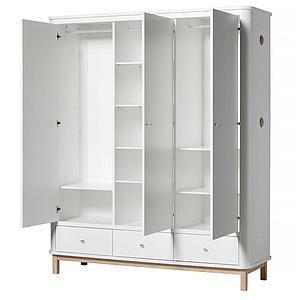 Armoire 3 portes WOOD Oliver Furniture blanc-chêne