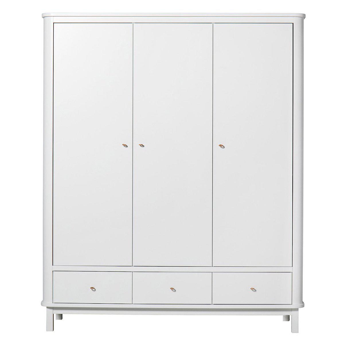 Armoire 3 portes WOOD Oliver Furniture blanc