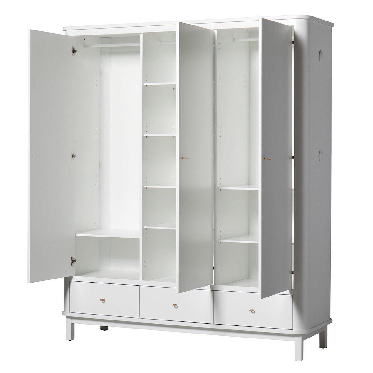 Armoire 3 portes WOOD Oliver Furniture blanc