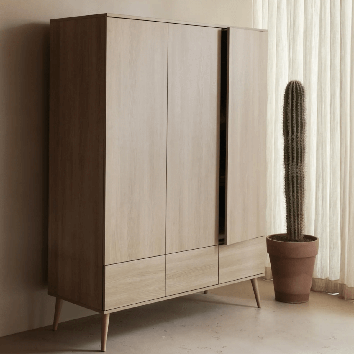 Armoire 3 portes XL FLOW Quax honey ash